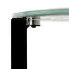 Masuta de cafea din sticla cu baza din otel Made in Italy - Aspira Viadurini