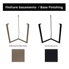 Masuta de cafea din sticla cu baza din otel Made in Italy - Aspira Viadurini