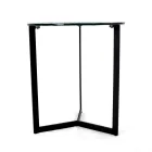 Masuta de cafea din sticla cu baza din otel Made in Italy - Aspira Viadurini