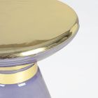 Masuta de cafea din sticla si otel elegant placat cu alama - Torige Viadurini