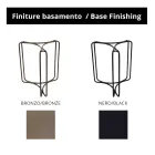 Masuta de cafea din sticla si baza cu 3 semilune Made in Italy - Arepa Viadurini