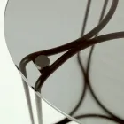 Masuta de cafea din sticla si baza cu 3 semilune Made in Italy - Arepa Viadurini