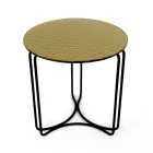 Masuta de cafea din sticla si baza cu 3 semilune Made in Italy - Arepa Viadurini