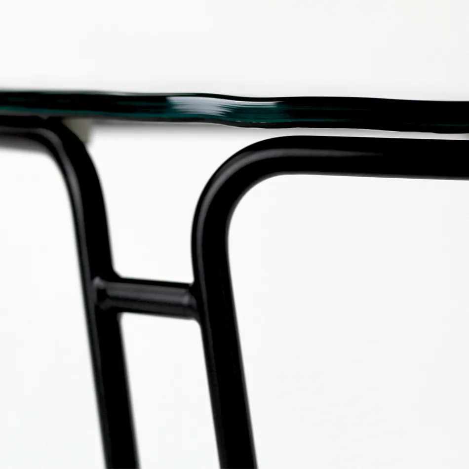 Masuta de cafea din sticla si baza rotunda Made in Italy - Tullia Viadurini