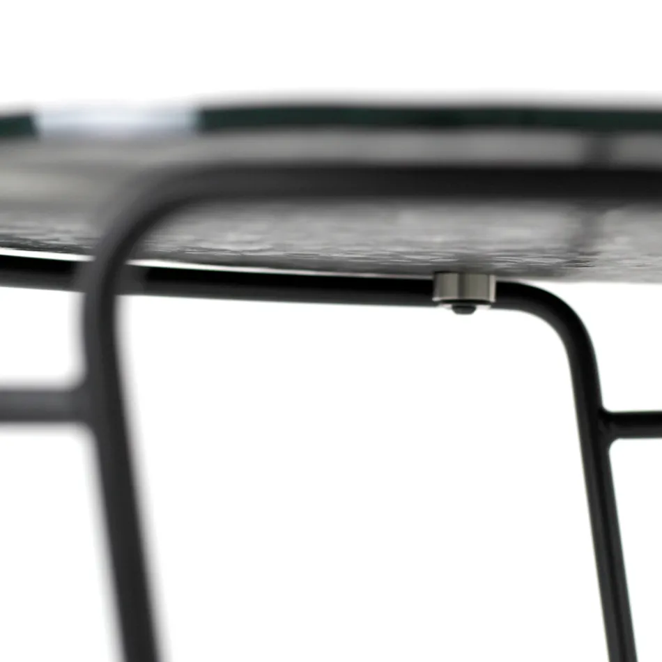 Masuta de cafea din sticla si baza rotunda Made in Italy - Tullia Viadurini