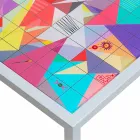 Modernă de metal cafea camera de zi 50x50cm Nina, made in Italy Viadurini