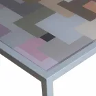 Modernă de metal cafea camera de zi 50x50cm Nina, made in Italy Viadurini