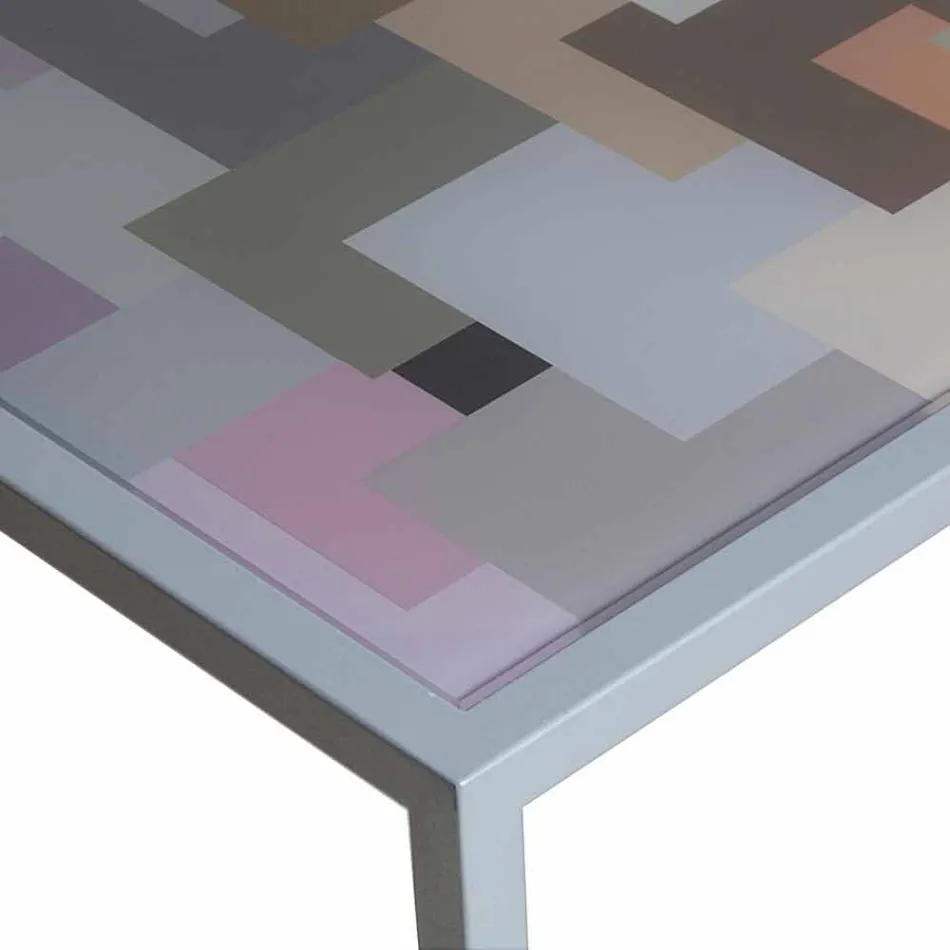 Modernă de metal cafea camera de zi 50x50cm Nina, made in Italy Viadurini