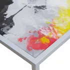 Modernă de metal cafea camera de zi 50x50cm Nina, made in Italy Viadurini