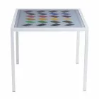 Modernă de metal cafea camera de zi 50x50cm Nina, made in Italy Viadurini