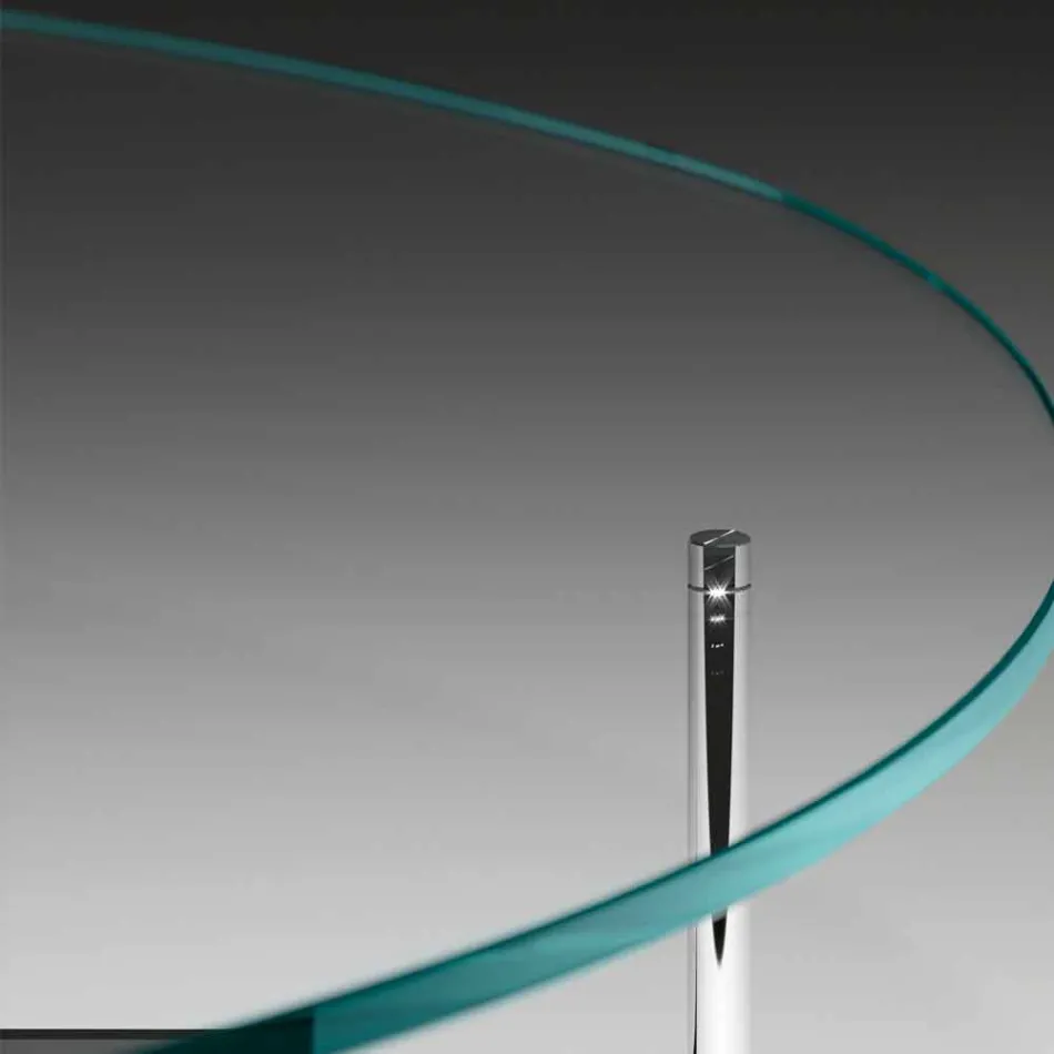 Masa de cafea moderna cu blat din sticla Made in Italy - Cinci Viadurini