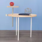 Măsuță de cafea modernă cu blat rotund din frasin Made in Italy - Velino Viadurini