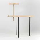 Măsuță de cafea modernă cu blat rotund din frasin Made in Italy - Velino Viadurini