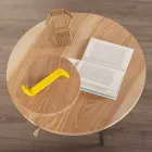 Măsuță de cafea modernă cu blat rotund din frasin Made in Italy - Velino Viadurini