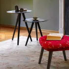 Masă de cafea modernă cu blat rotund în Gres Made in Italy - Stuttgart Viadurini