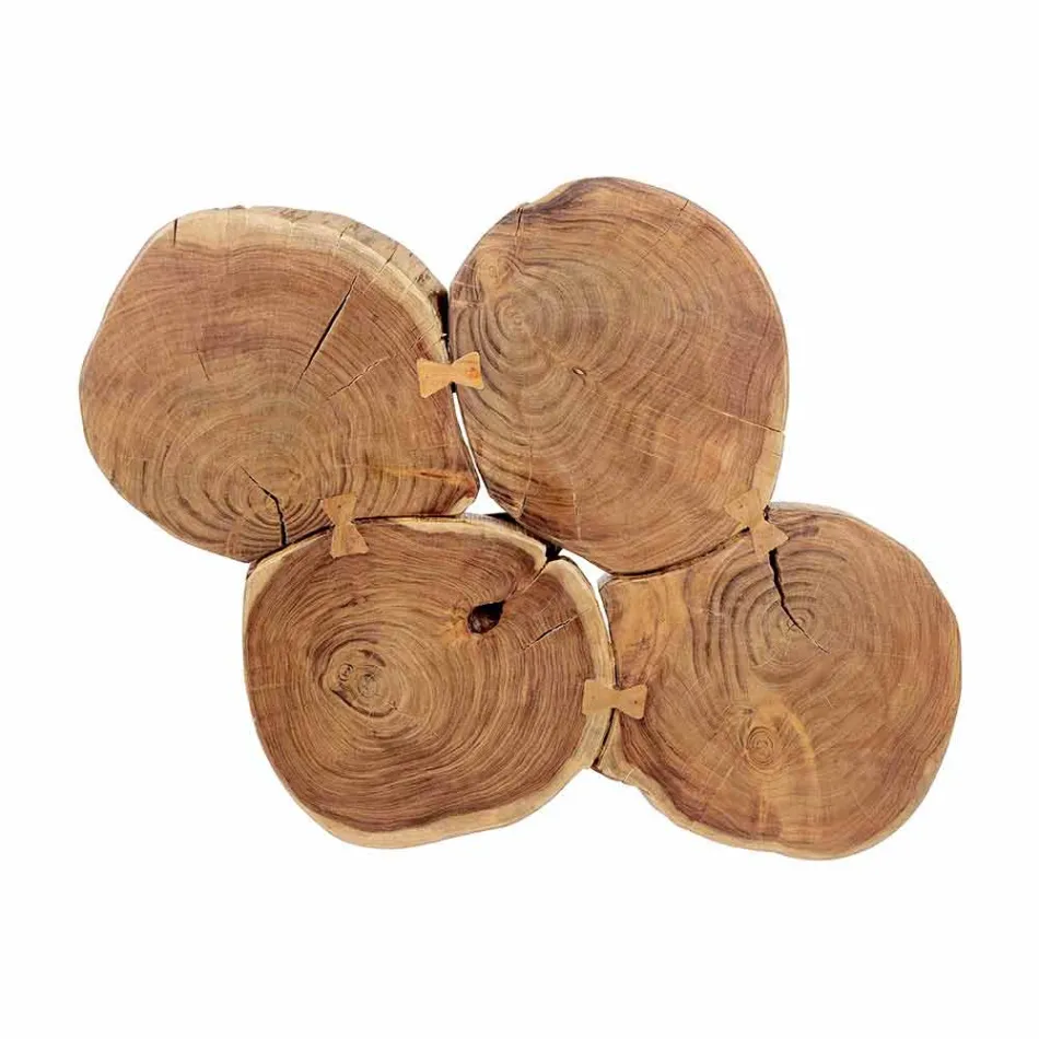 Masa de cafea moderna Homemotion din lemn si otel vopsit - Severo Viadurini