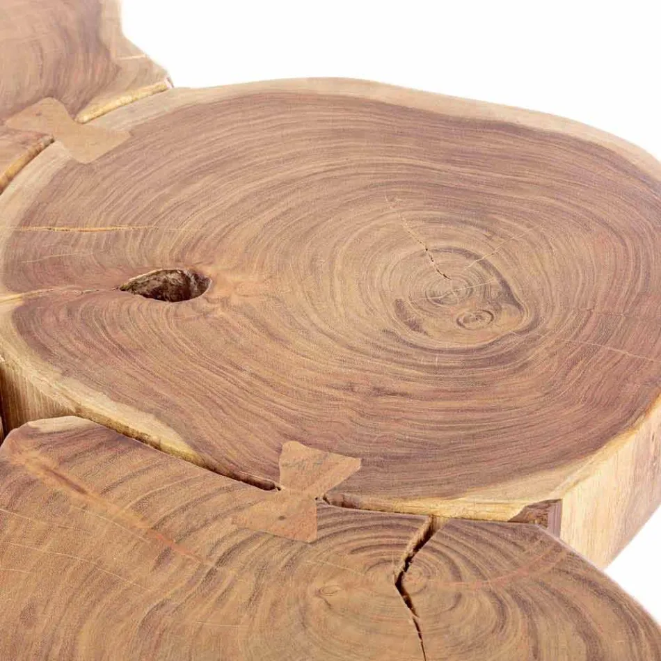 Masa de cafea moderna Homemotion din lemn si otel vopsit - Severo Viadurini