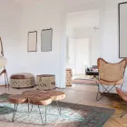 Masa de cafea moderna Homemotion din lemn si otel vopsit - Severo Viadurini