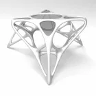 Mese de cafea moderne din sticlă și Adamantx® Lunar Table # 2 Viadurini