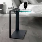 Masă de cafea modernă din metal și afumată sau din sticlă transparentă fabricată în Italia - Teilor Viadurini