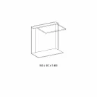 Masă de cafea modernă din metal și afumată sau din sticlă transparentă fabricată în Italia - Teilor Viadurini