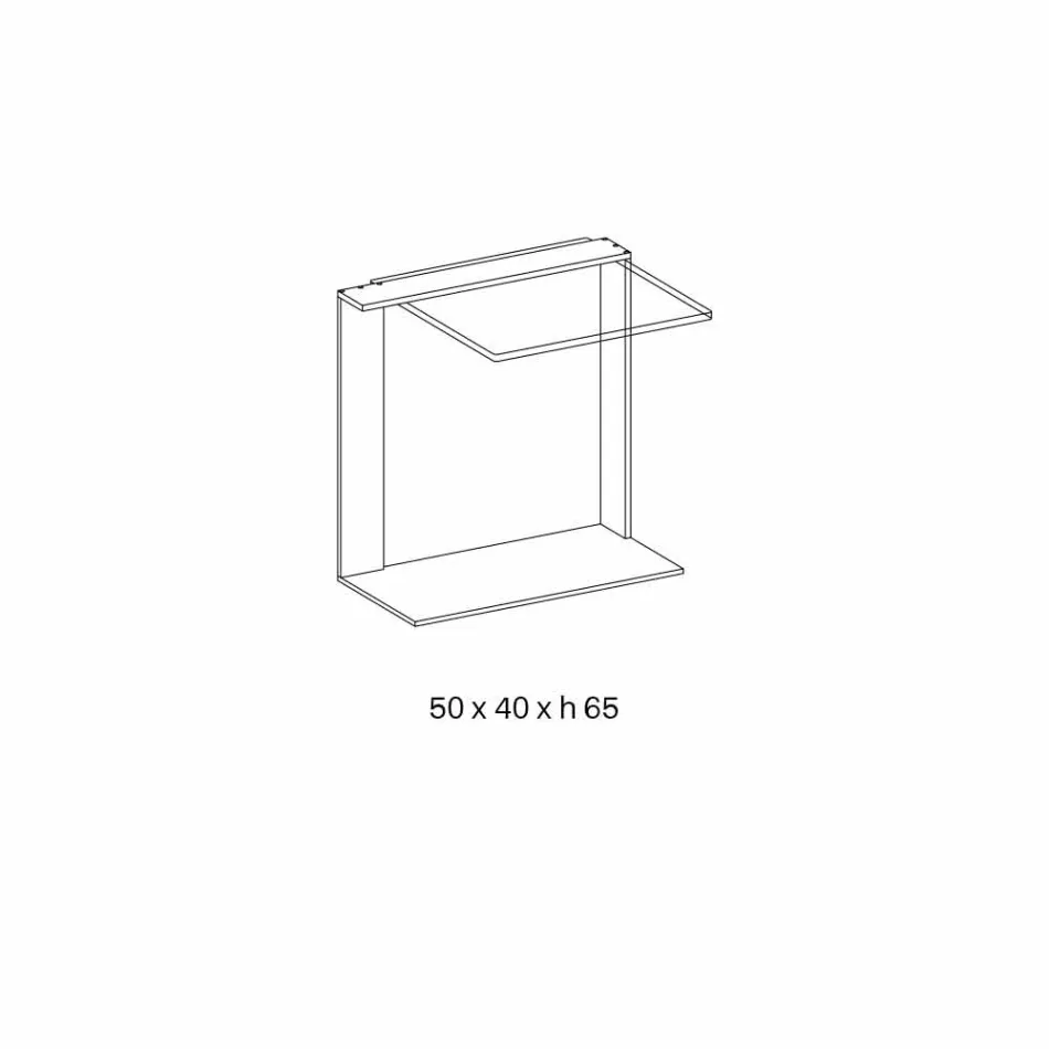 Masă de cafea modernă din metal și afumată sau din sticlă transparentă fabricată în Italia - Teilor Viadurini