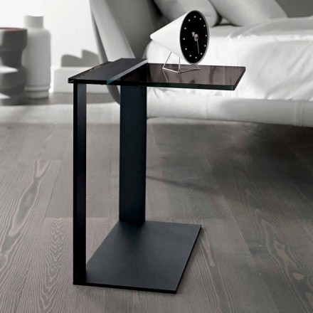 Masă de cafea modernă din metal și afumată sau din sticlă transparentă fabricată în Italia - Teilor Viadurini