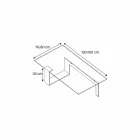 Masuta de cafea moderna cu blat din sticla afumata si baza metalica realizata in Italia - Scoby Viadurini
