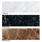 Masuta de cafea rotunda moderna din metal si marmura de inalta calitate - Raphael Viadurini