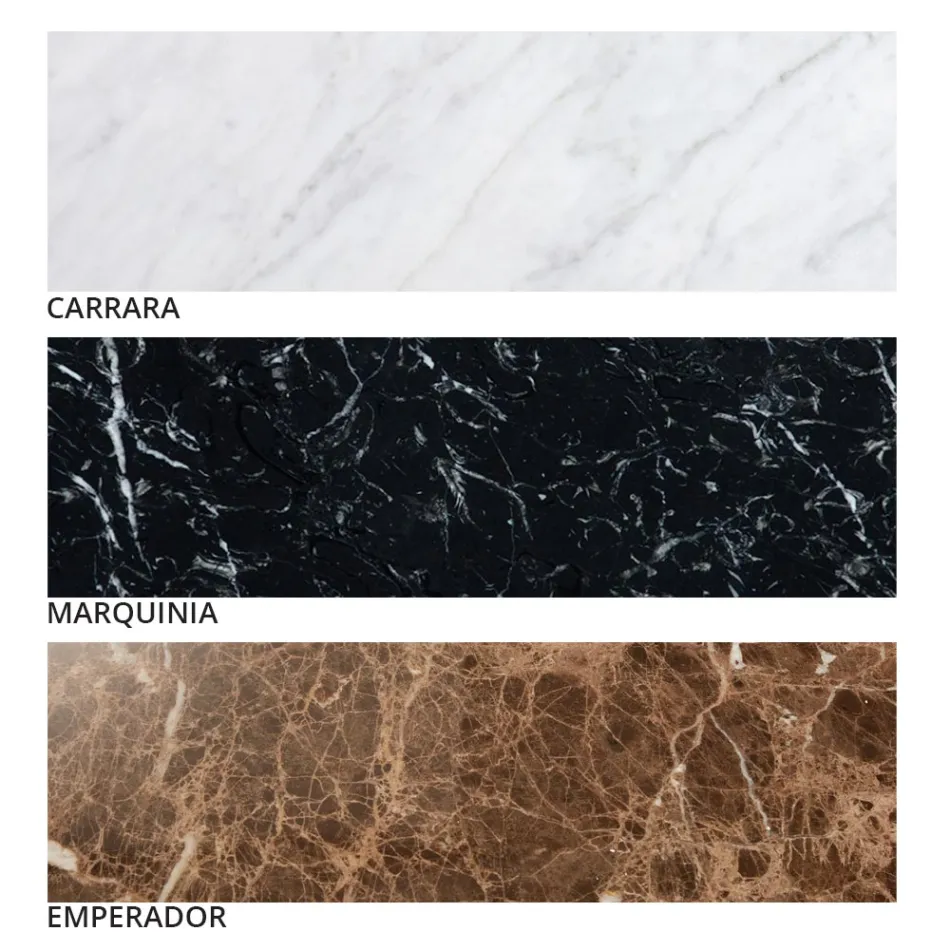 Masuta de cafea rotunda moderna din metal si marmura de inalta calitate - Raphael Viadurini