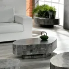 Masuta de cafea moderna in forma de piatra fosila - Bowie Viadurini