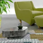 Masuta de cafea moderna in forma de piatra fosila - Bowie Viadurini