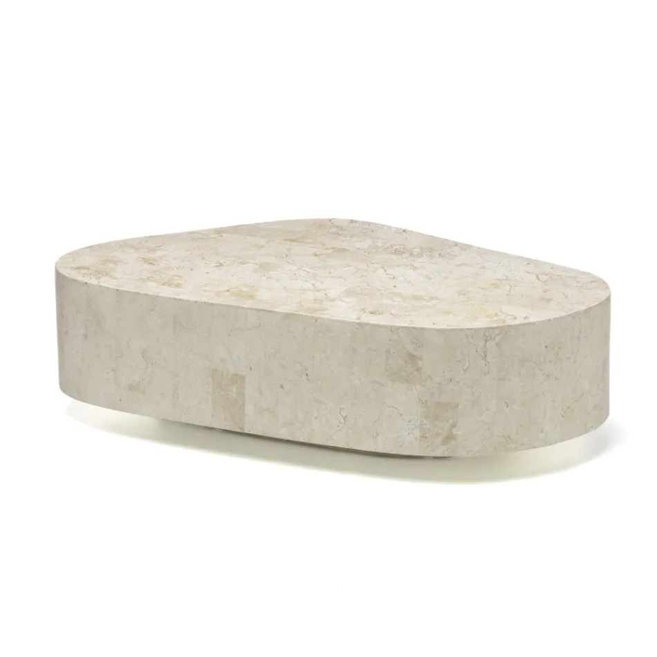 Masuta de cafea moderna in forma de piatra fosila - Bowie Viadurini