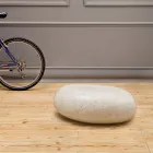 Masuta de cafea ovala din piatra fosila alba - Alfred Viadurini