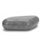 Masuta de cafea ovala din piatra fosila moderna - Avenue Viadurini