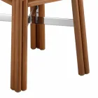 Mese de cafea în aer liber din lemn natural sau negru, 2 dimensiuni - Suzana Viadurini