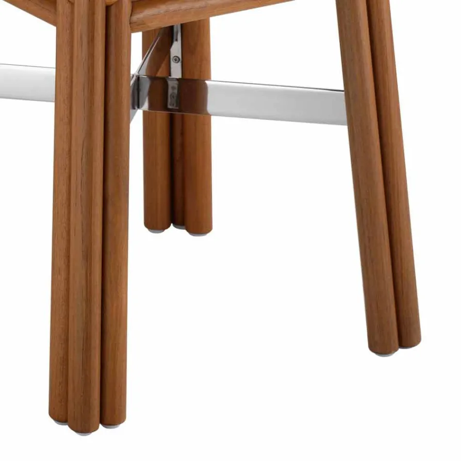 Mese de cafea în aer liber din lemn natural sau negru, 2 dimensiuni - Suzana Viadurini