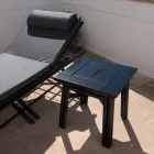 Mese de cafea în aer liber din lemn natural sau negru, 2 dimensiuni - Suzana Viadurini