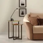 Masa de cafea rotunda cu blat din cristal Made in Italy - Indio Viadurini