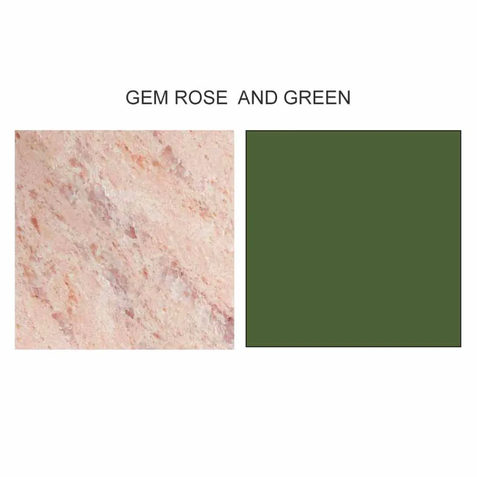 Masă de cafea cu design rotund din gresie și frasin Made in Italy - Bering Viadurini