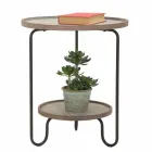 Mese de cafea rotunde în fier și MDF de design modern - Luther Viadurini