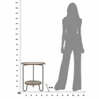 Mese de cafea rotunde în fier și MDF de design modern - Luther Viadurini