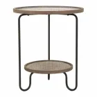 Mese de cafea rotunde în fier și MDF de design modern - Luther Viadurini