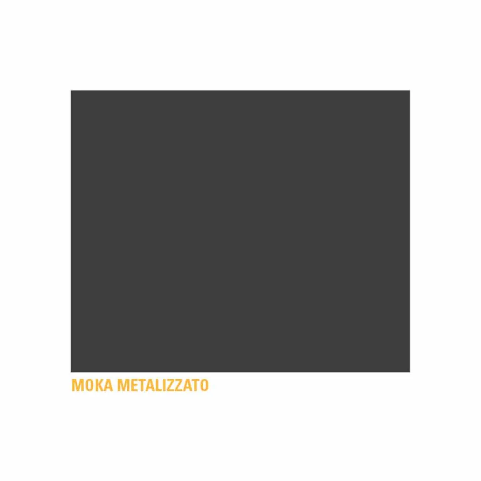 Masă de cafea rotundă de lux din metal vopsit Made in Italy - Mina Viadurini