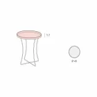 Masă de cafea rotundă de lux din metal vopsit Made in Italy - Mina Viadurini