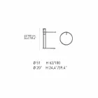 Masă de cafea rotundă din sticlă temperată și oțel Made in Italy - Lennon Viadurini