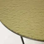 Masuta rotunda din sticla si otel Made in Italy - Paini Viadurini