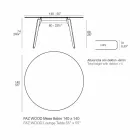 Masă de cafea rotundă din lemn și blat Hpl în 2 dimensiuni - Faz Wood de Vondom Viadurini