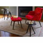 Masă de cafea rotundă din lemn lăcuit gri negru Fabricată în Italia - Stuttgart Viadurini