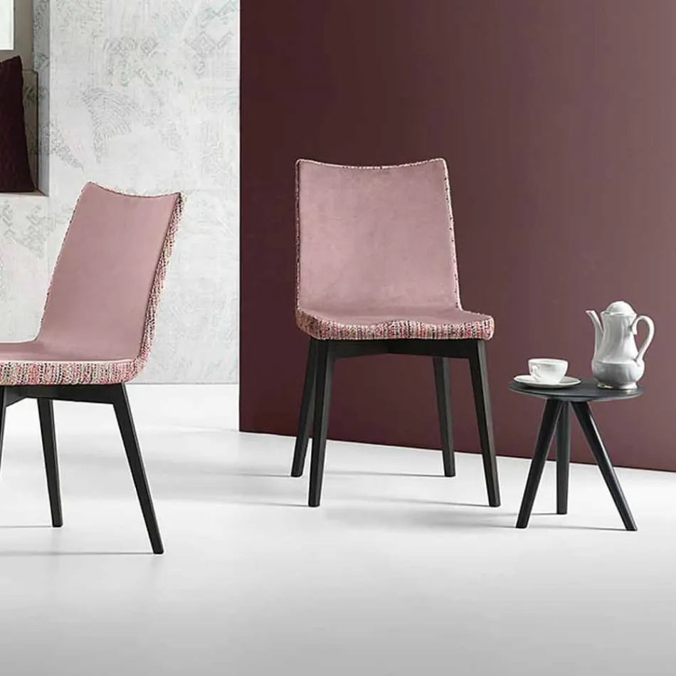 Masă de cafea rotundă din lemn lăcuit gri negru Fabricată în Italia - Stuttgart Viadurini